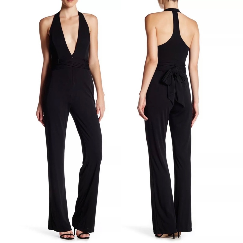 ABS Allen Schwartz Plunging V-neck Jumpsuit